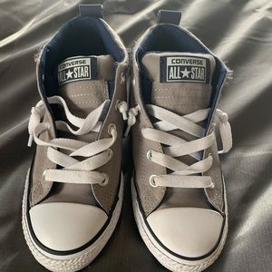 Boys grey slip on converse